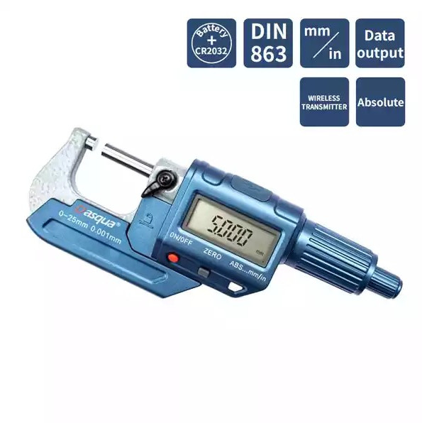50-75mm/2-3''x0.001mm/0.00005'' Digital Outside Micrometer Dasqua Wireless System
