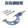 0-100mm x 0.001mm/0.00005'' IP65 Water Proof Outside Micrometer Dasqua with Interchangeable Anvils