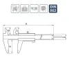 Αναλογικά Παχύμετρα Monoblock Vernier 0-200mm-0-8inx0.02-0.001in
